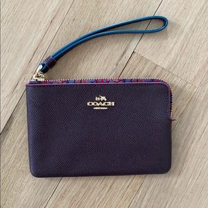 Coach Small Mahogany Leather Wristlet